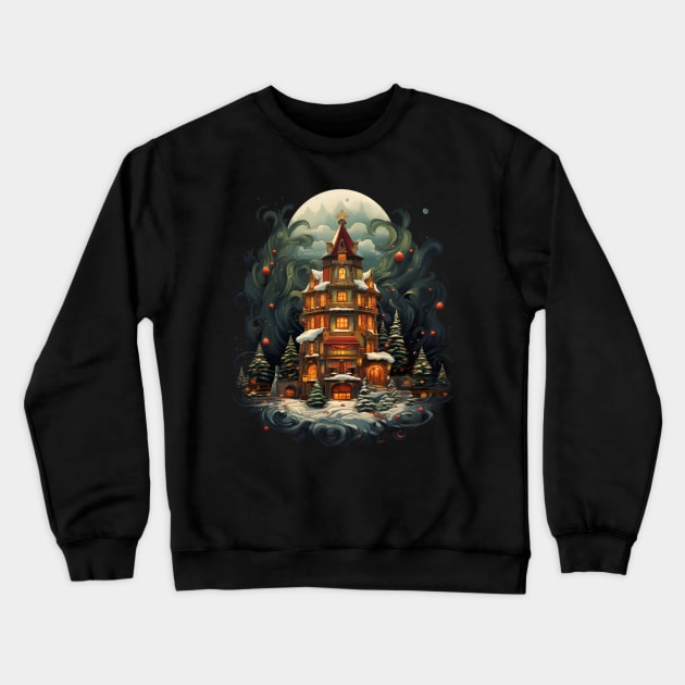Victorian Festive House Crewneck Sweatshirt by Mistywisp